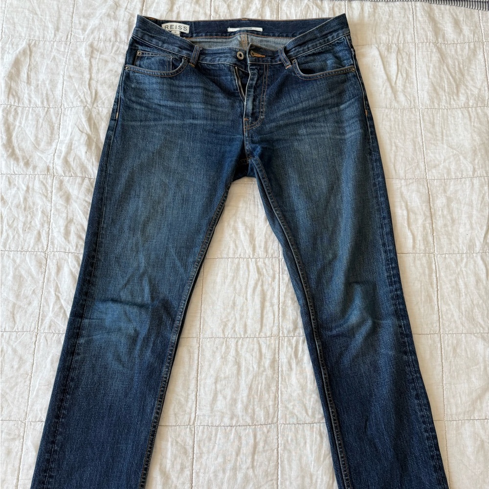 Reiss Dark Blue Straight Men Jeans